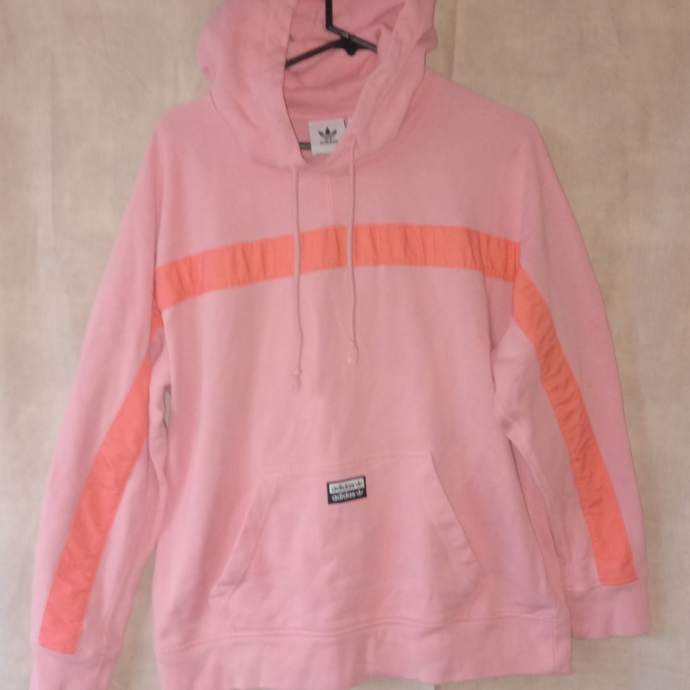 Adidas Pink and Orange Hoodie Med 23x26